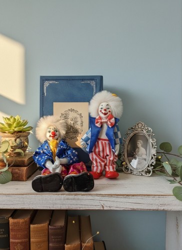 Duo poupées clowns vintage - duo, de