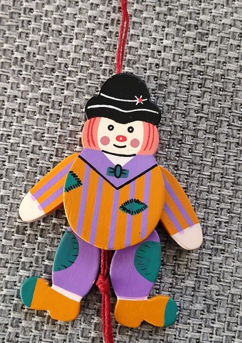 Pantin clown vieux pané - clown,