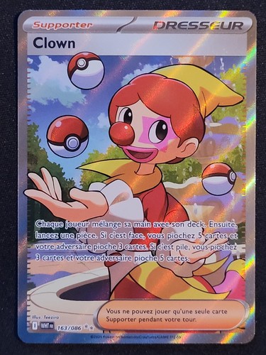 Carte pokémon clown 163 086 - carte,