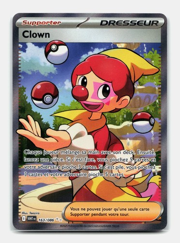 Carte pokemon clown - clown, 163/086