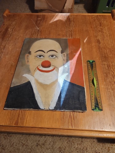 Peinture clown signée et - clown,